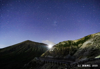 磐梯吾妻スカイラインから見上げる夜景